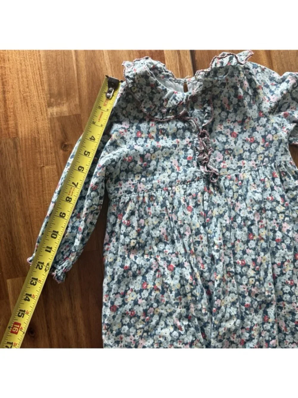 Baybala Blue Floral Girl Dress Size 5 Cottagecore Peasant Occasion Preppy Party‎